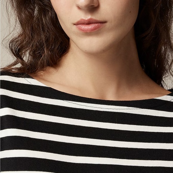 J. Crew  Women’s Classic Mariner Cloth Boatneck T-shirt 3/4 Sleeve Stripe Sz S - Picture 3 of 15